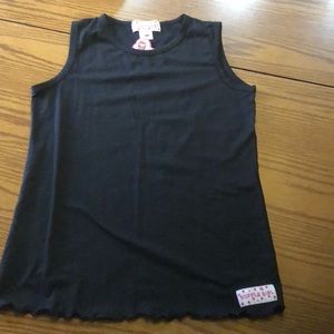 Ruffle Girl NWT tank top black size 12